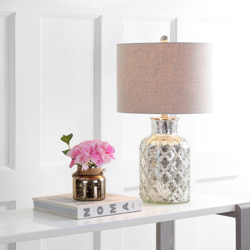 Alvord 24.5" LED Glass Table Lamp - JONATHAN Y
